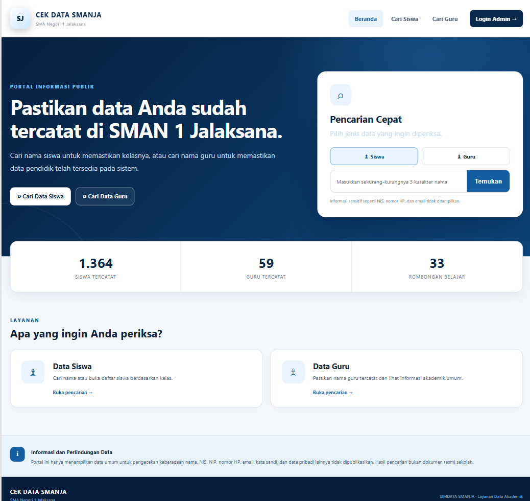 Bank Data Sekolah — SIMDATA SMANJA