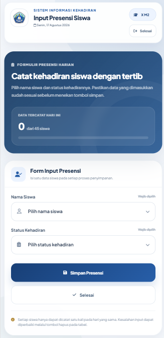 Galeri Aplikasi Presensi Harian Kelas Digital